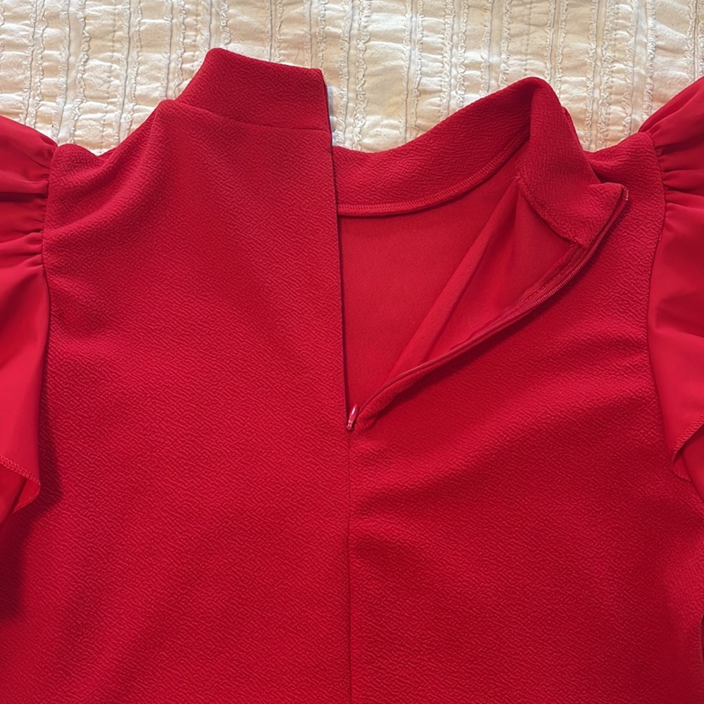 Bodycon Top Ruffle Sleeves - Picture 4 of 4